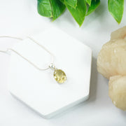 Lemon Topaz Silver Pendant : Medium Oval - Love Rocks